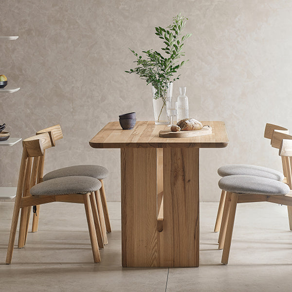 Kausal massives Holz Standard Esstisch Khaki Rechteck Form Esstisch für Küche
