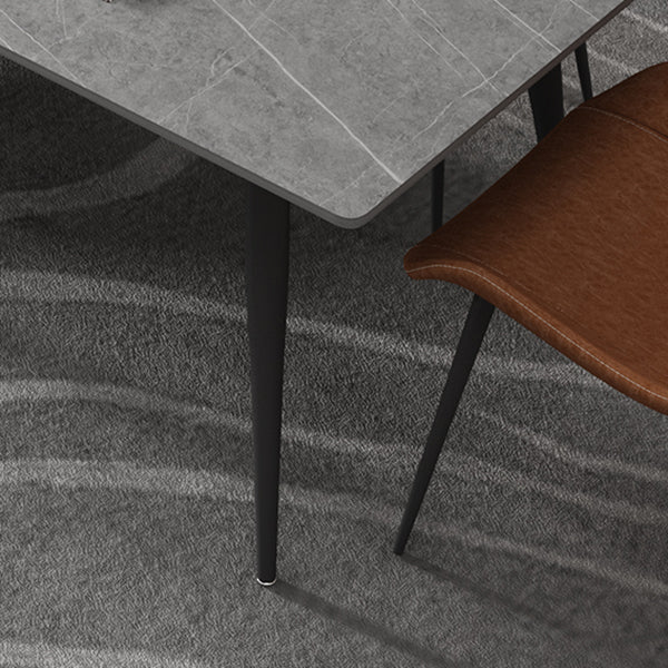 Gesinterde stenen driekleurige eettafel moderne stijl 4 poten tafel voor eetkamer