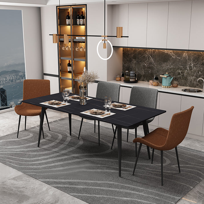 Gesinterde stenen driekleurige eettafel moderne stijl 4 poten tafel voor eetkamer
