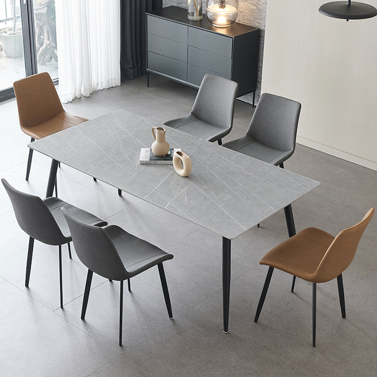 Rectángulo industrial de 4 pies Muebles para el hogar Mesa de comedor de piedra para el hogar