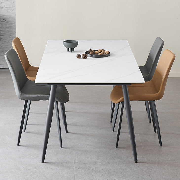 Rectángulo industrial de 4 pies Muebles para el hogar Mesa de comedor de piedra para el hogar
