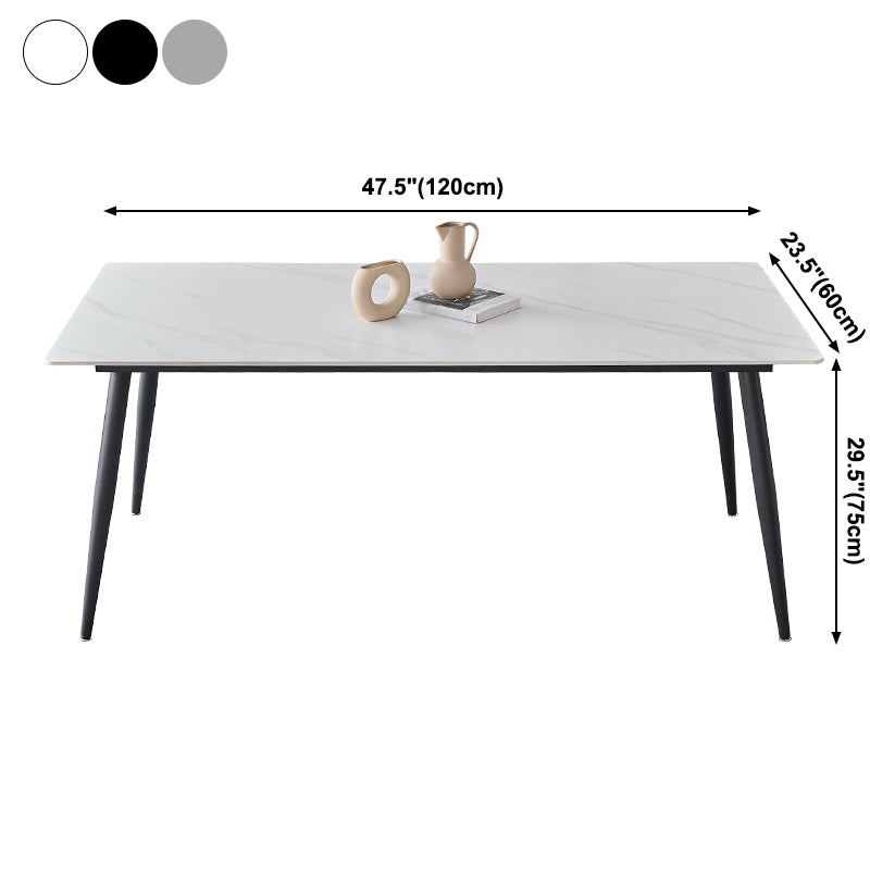 Rectángulo industrial de 4 pies Muebles para el hogar Mesa de comedor de piedra para el hogar