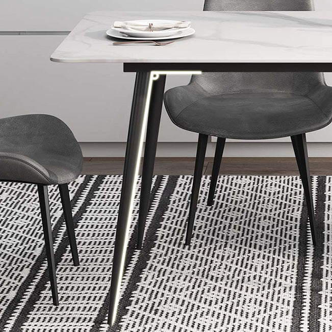 Rectangle Stone Home Furniture Industrial Style Dining Room Collection