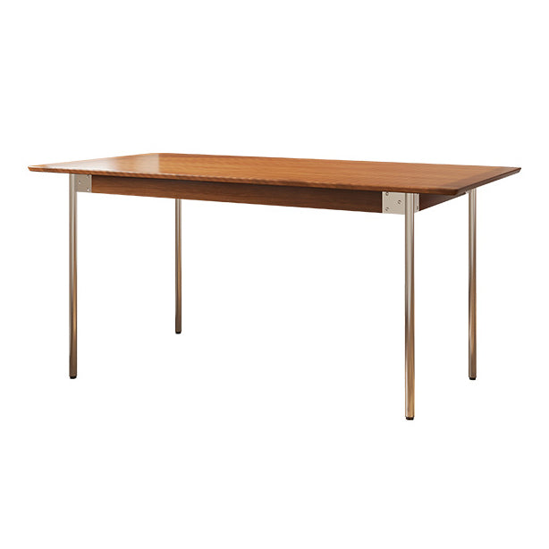 Simple Solid Wood Dining Table Brown Standard Dining Table for Kitchen