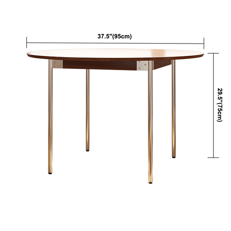 Simple Solid Wood Dining Table Brown Standard Dining Table for Kitchen
