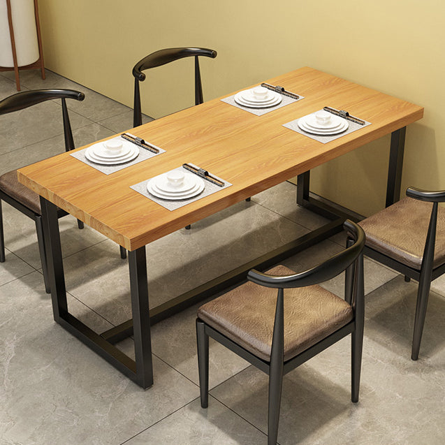 Industrial Brauner Abend Tisch Massives Holzschnurstisch für Esszimmer
