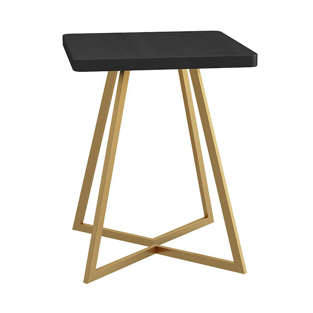 Industrial Dining Table Double Metal Pedestal Table with Black Tabletop for Dining Room