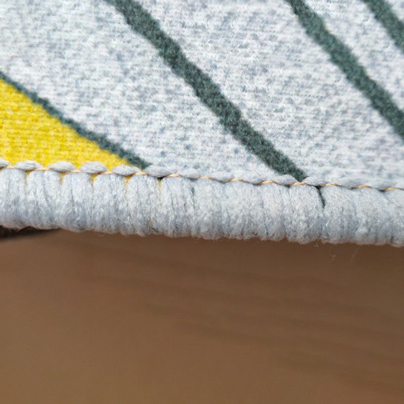 Grijs eenvoudig tapijten polyester grafisch vloerkleed niet-slip achterste tapijt voor woonkamer