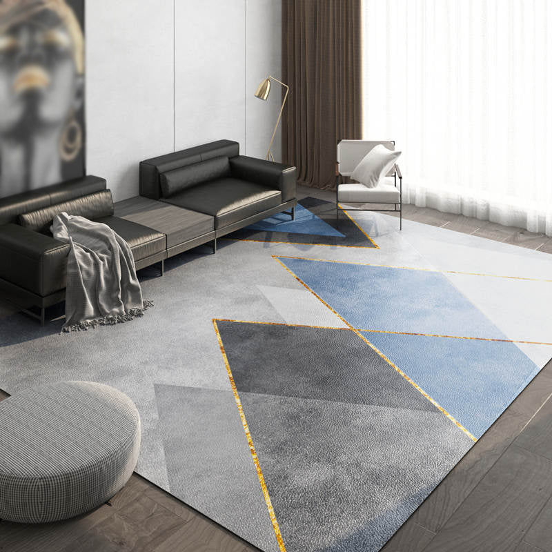 Grijs modern tapijt polyester grafisch binnen tapijt vlekbestendig tapijt voor woonkamer