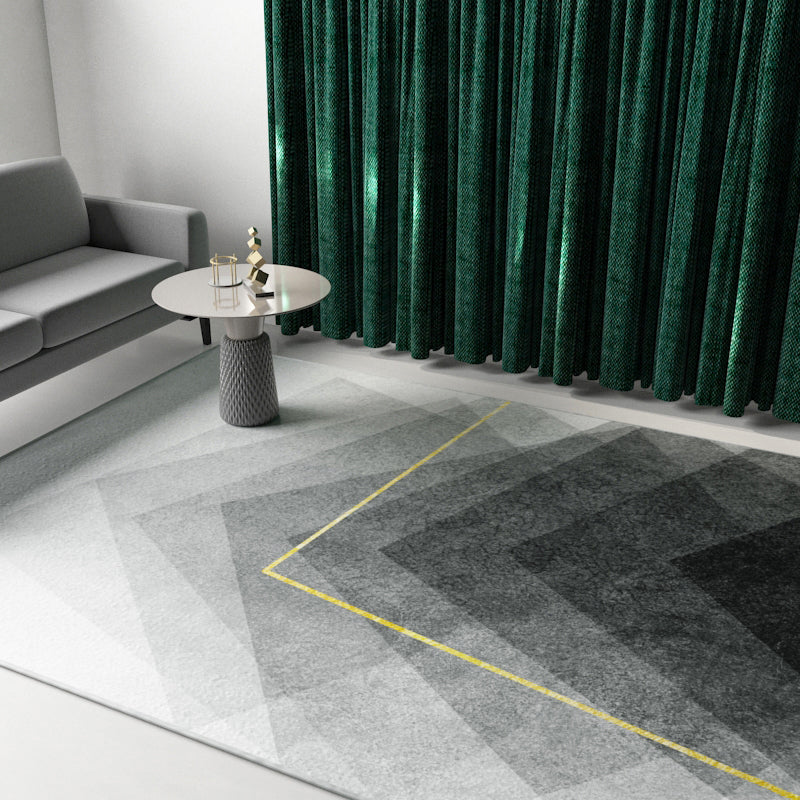 Lichtgrijs modern tapijt polyester grafisch binnen tapijt niet-slip achterste tapijt voor darwing kamer