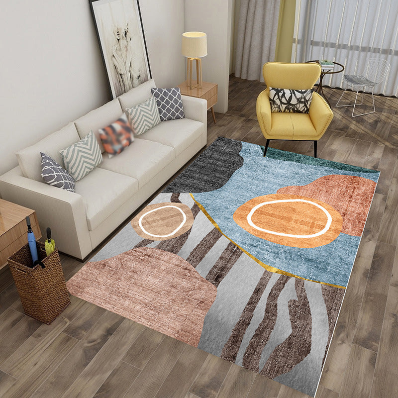 Tapis graphique en polyester gris Polyester Tapis résistant Tapis pour la décoration intérieure