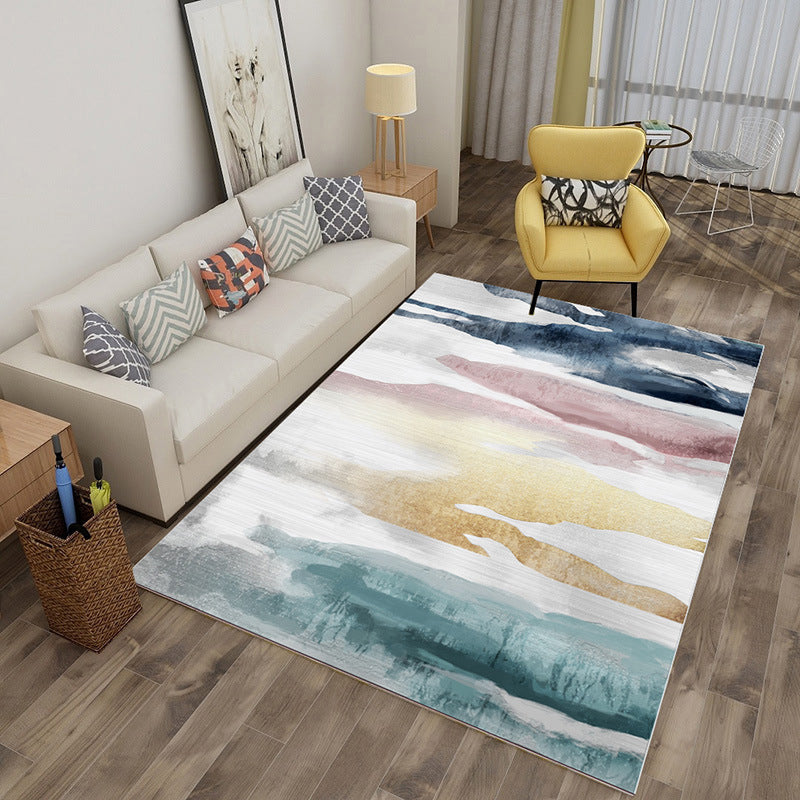 Tapis graphique en polyester gris Polyester Tapis résistant Tapis pour la décoration intérieure