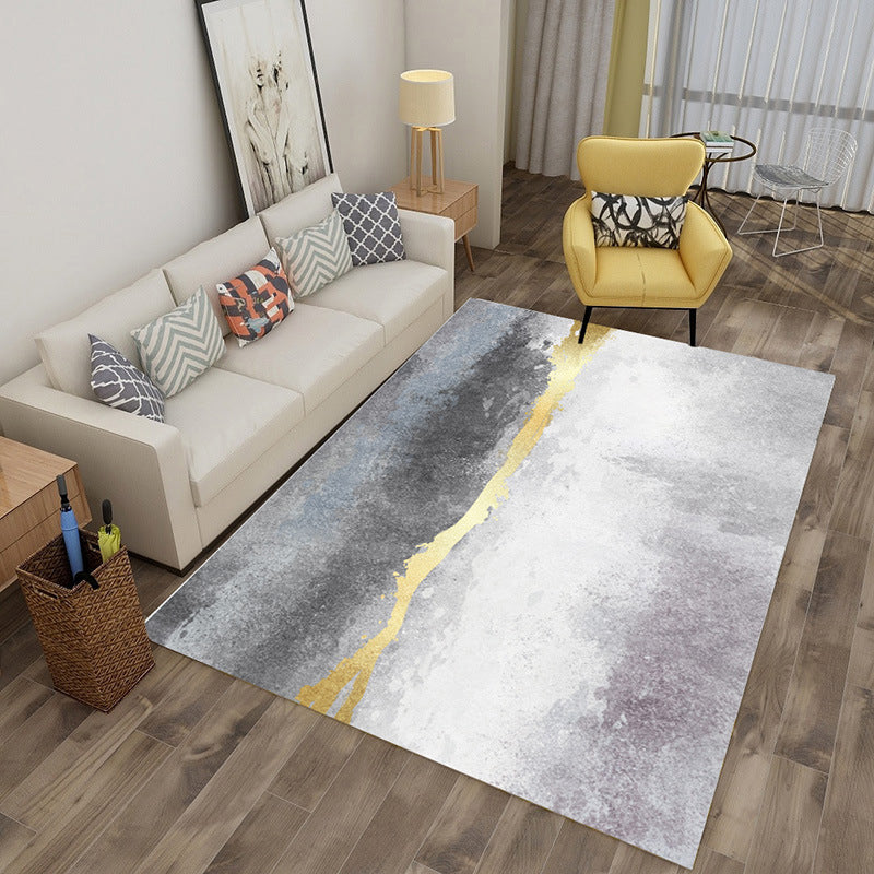 Tapis graphique en polyester gris Polyester Tapis résistant Tapis pour la décoration intérieure