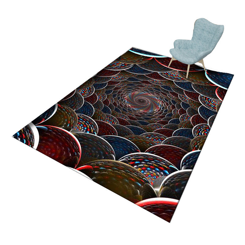 Tapis à imprimé tourbillon moderne tapis en polyester tapis d'intérieur résistant aux taches pour le salon
