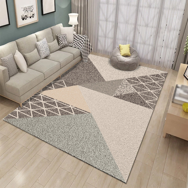 Modern polyester tapijt Leisure geometrisch vloerkleed wasbaar tapijt met niet-slipachter