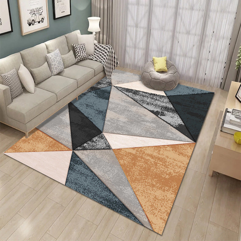 Modern polyester tapijt Leisure geometrisch vloerkleed wasbaar tapijt met niet-slipachter