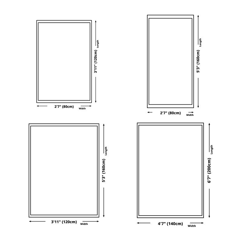 Black Modern Area Rug Line Pattern Polyester Area Carpet Stain Resistant Rug for Home Decor