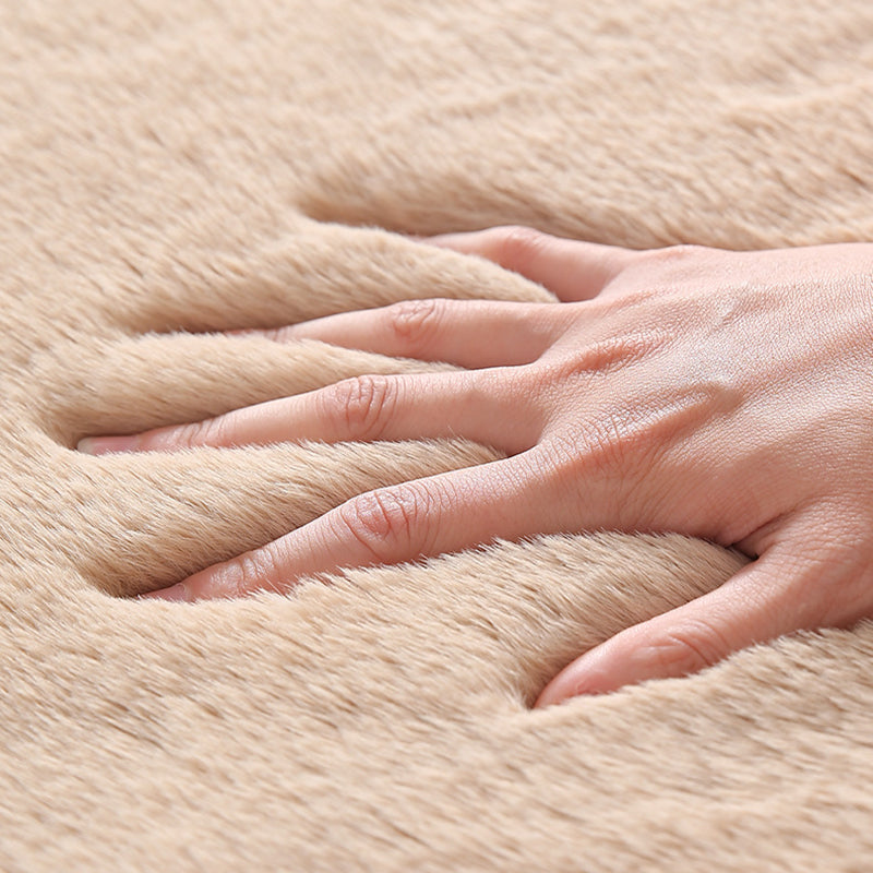 Apricot Casual Teppich Polyester Minderer Farbe Teppich Nicht-Rutsch-Backing Teppich für Wohnkultur