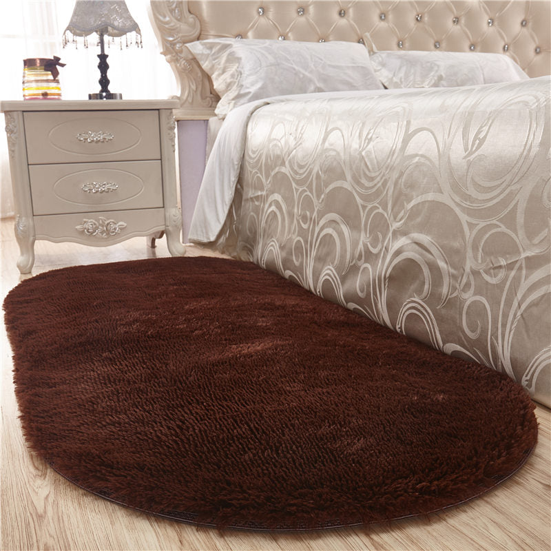 Pink Casual Rug Blending Solid Color Rug Non-Slip Backing Rug for Drawing Room