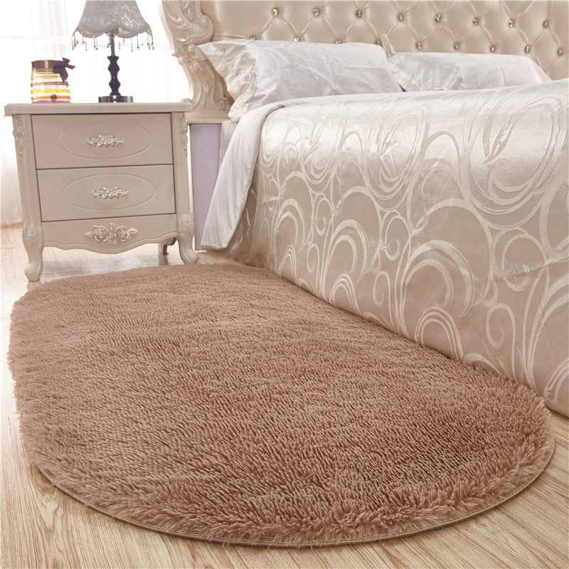 Pink Casual Rug Blending Solid Color Rug Non-Slip Backing Rug for Drawing Room