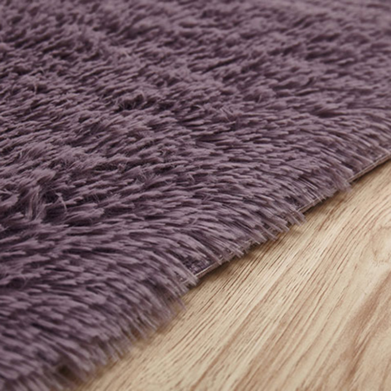 Pink Casual Rug Blending Solid Color Rug Non-Slip Backing Rug for Drawing Room