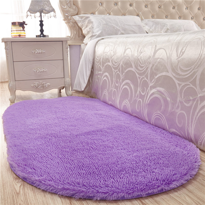 Pink Casual Rug Blending Solid Color Rug Non-Slip Backing Rug for Drawing Room