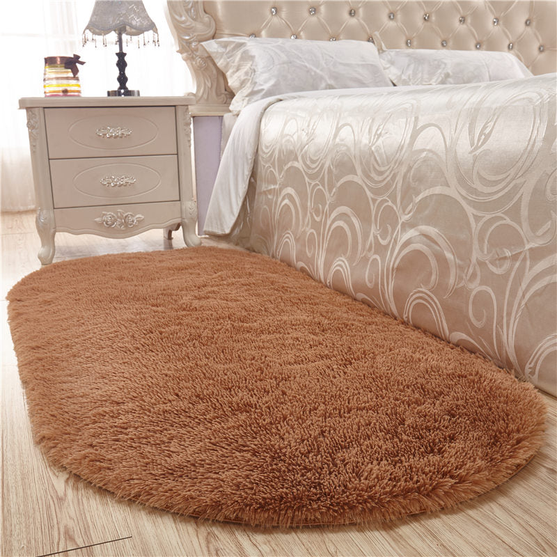 Pink Casual Rug Blending Solid Color Rug Non-Slip Backing Rug for Drawing Room