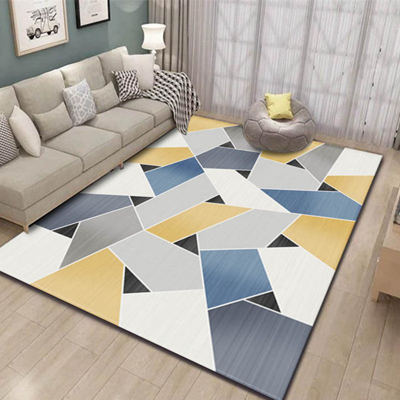 Black Minimalist Rug Blending Graphic Rug Washable Indoor Rug for Drawing Room