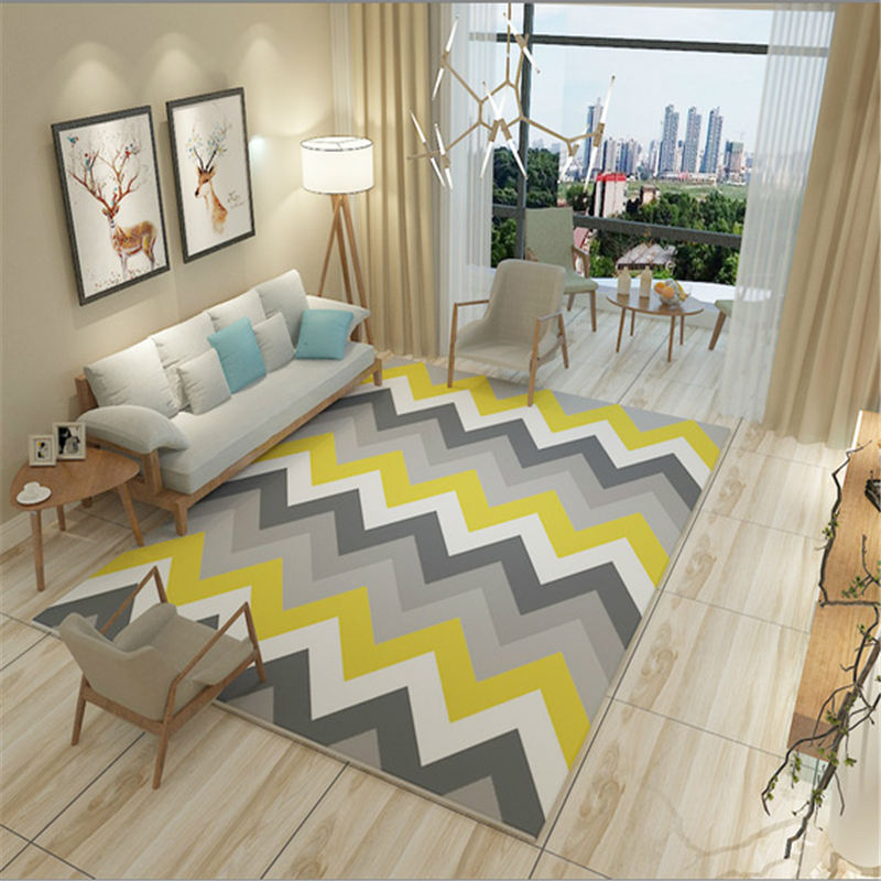 Gray Contemporary Rug Blending Graphic Area Rug Stain Resistant Rug for Living Room