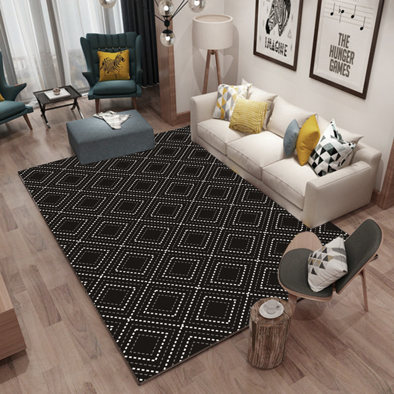 Gray Contemporary Rug Blending Graphic Area Rug Stain Resistant Rug for Living Room