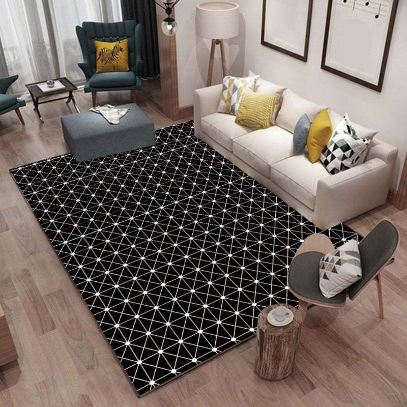 Gray Contemporary Rug Blending Graphic Area Rug Stain Resistant Rug for Living Room