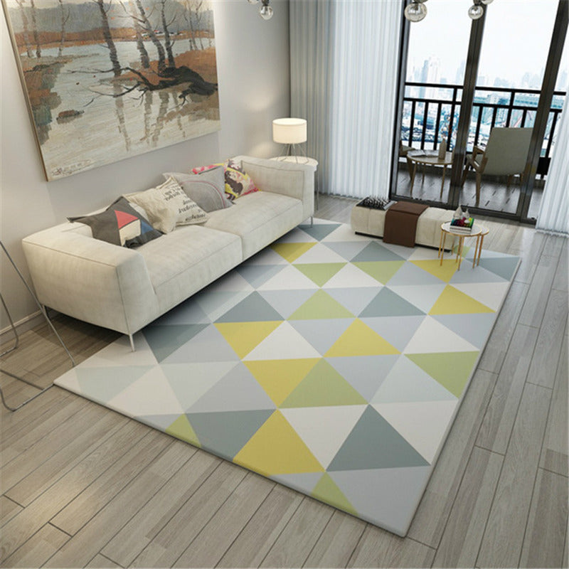 Gray Contemporary Rug Blending Graphic Area Rug Stain Resistant Rug for Living Room