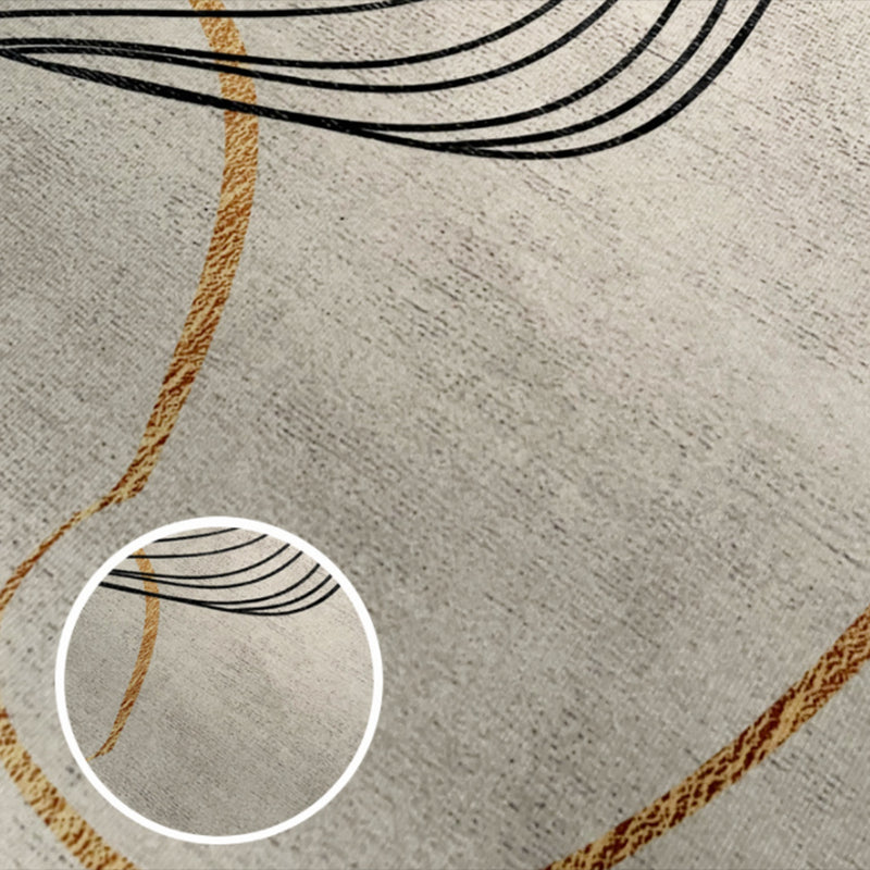 Reddish Brown Modern Carpet Blending Line Carpet Washable Carpet for Home Decor