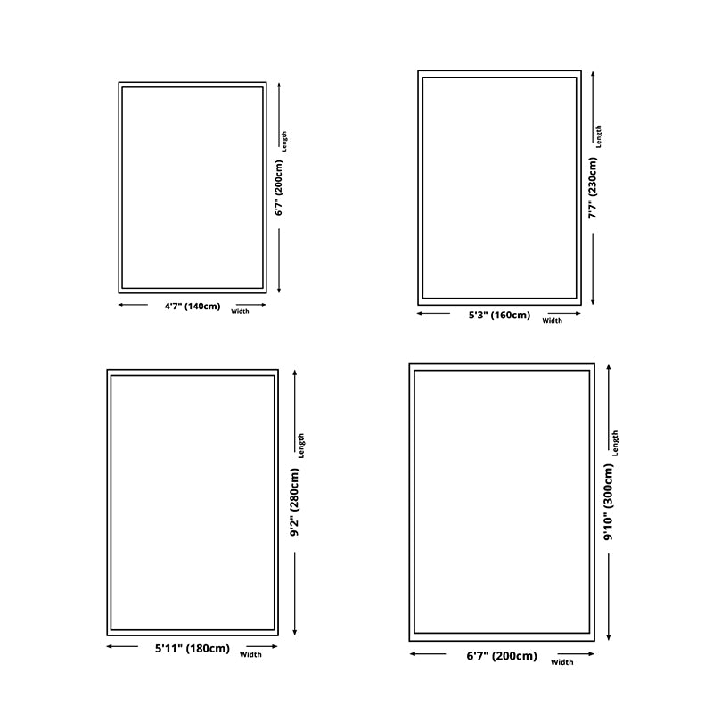 Orange Living Room Area Carpet Geometric Pattern Modern Area Rug Polyester Stain Resistant Rug