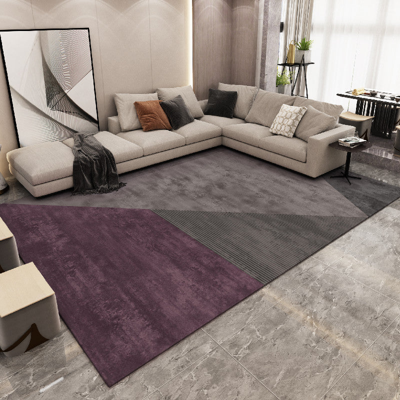 Fancy Modern Carpet Grey Geometric Pattern Area Rug Stain Resistant Rug for Living Room