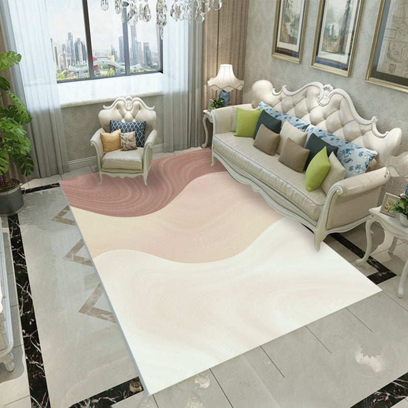 Artistic Abstract Pattern Carpet Fancy Indoor Rug Polyester Non-Slip Area Rug for Living Room