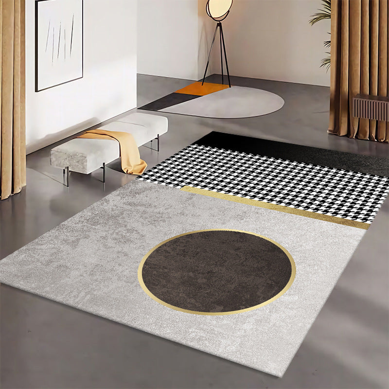 Tapis géométrique Rapis moderne Patchwork Area Tapis Polyester Tapis antidérapant pour le salon