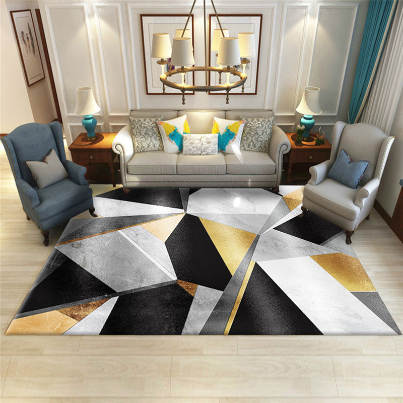 Modern Geometric Indoor Rug Leisure Patchwork Area Rug Polyester Carpet for Living Room