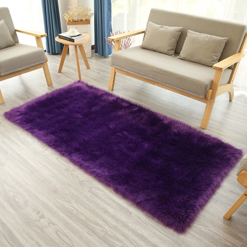 Tapis de couleur unie moderne Polyester Area Tapis de soins Easy Care pour décoration intérieure