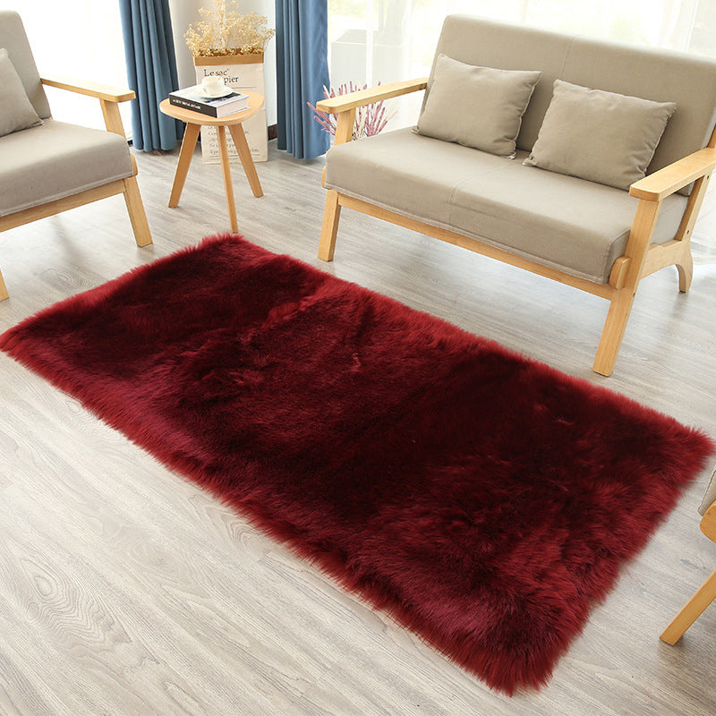 Tapis de couleur unie moderne Polyester Area Tapis de soins Easy Care pour décoration intérieure