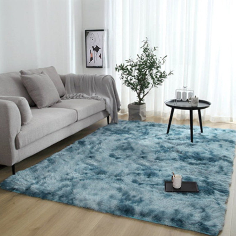 Modern Tie Dye Printed Carpet Polyester Shag Area Rug Stain Resistant Indoor Carpet for Living Room