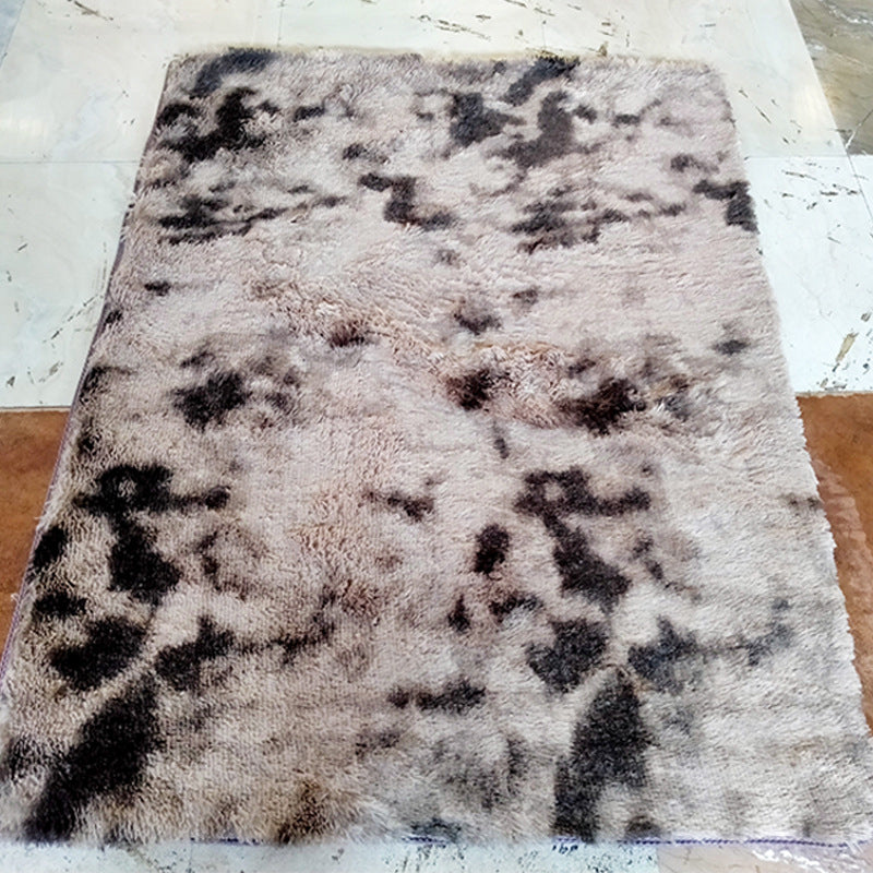 Modern Tie Dye Printed Carpet Polyester Shag Area Rug Stain Resistant Indoor Carpet for Living Room