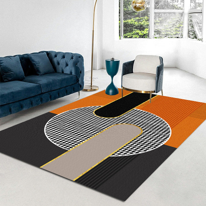 Modern Gray Tone Carpet Gorgeous Polyester Indoor Rug Living Room Area Rug with Non-Slip Backing