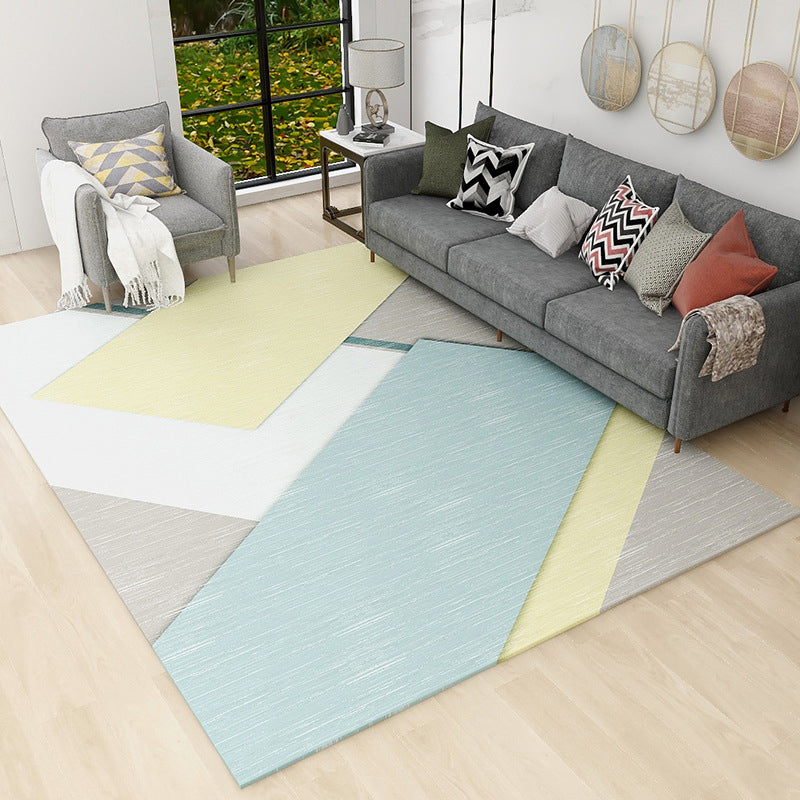 Casual grafisch patroon tapijt polyester polyester binnen tapijt niet-slip ruggebied tapijt voor woonkamer
