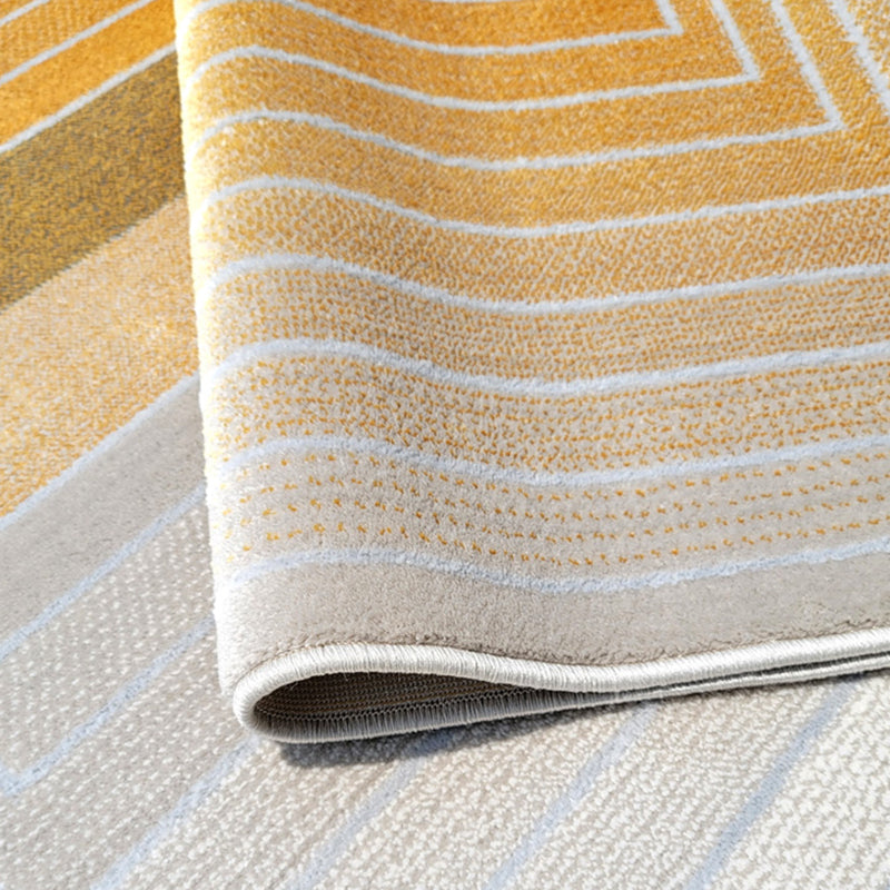 Salle de salon moderne Bloc de couleur du tapis Polyester Area Rapis de support sans glissement