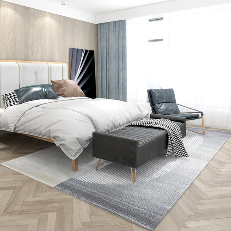 Salle de salon moderne Bloc de couleur du tapis Polyester Area Rapis de support sans glissement