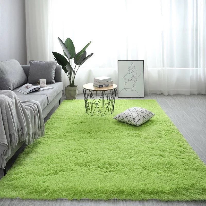 Novelty Plain Shag Carpet Polyester Indoor Rug Non-Slip Backing Area Carpet for Living Room