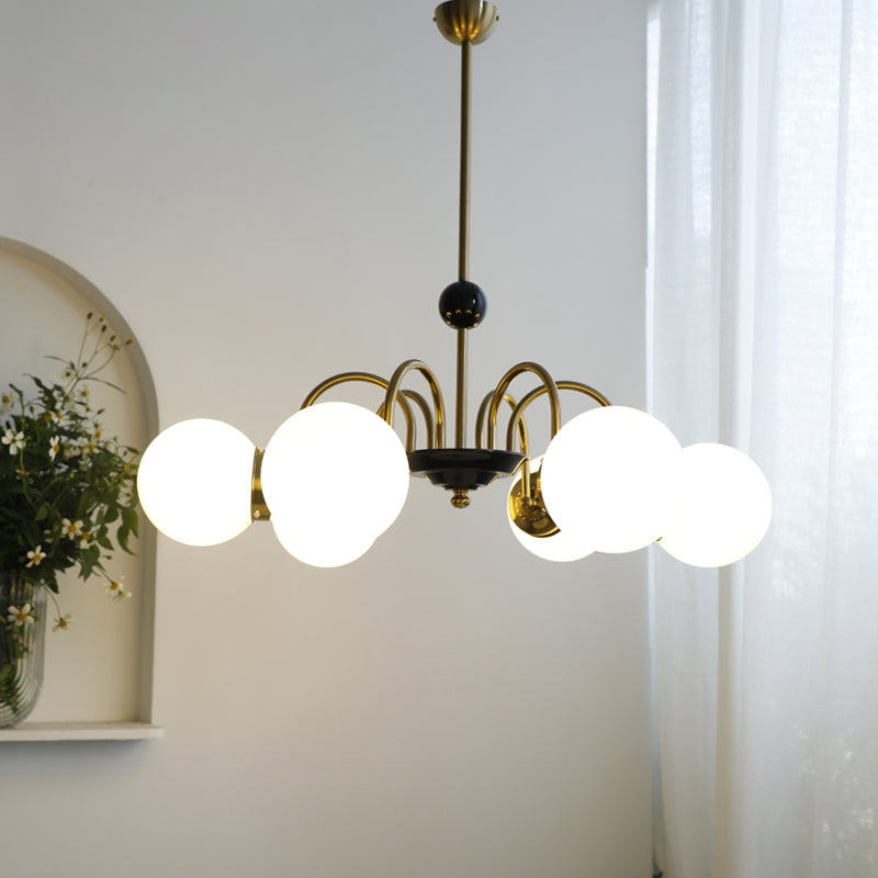 Stile moderno Global Hanging lampadario Light Light Glass Lampadario Fissature di illuminazione