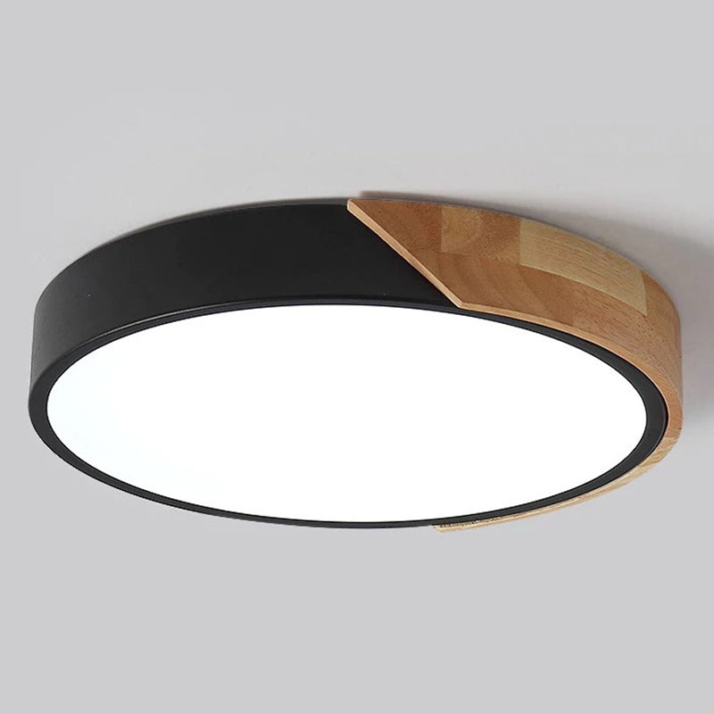 Lampada da soffitto a LED di forma rotonda Moderna in ferro amaretto 1 luce da incasso per balcone corridoio