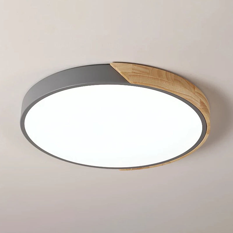 Lampada da soffitto a LED di forma rotonda Moderna in ferro amaretto 1 luce da incasso per balcone corridoio